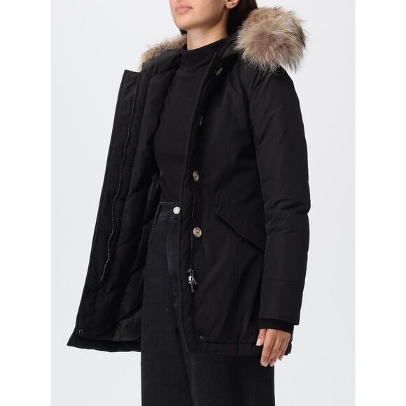 Woolrich Coat Woman Black - Picture 3 of 4